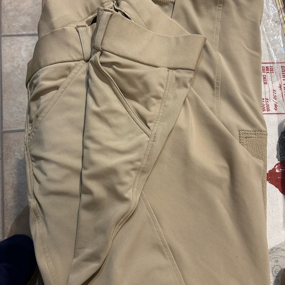 Khaki knee patch Equestrian Pant